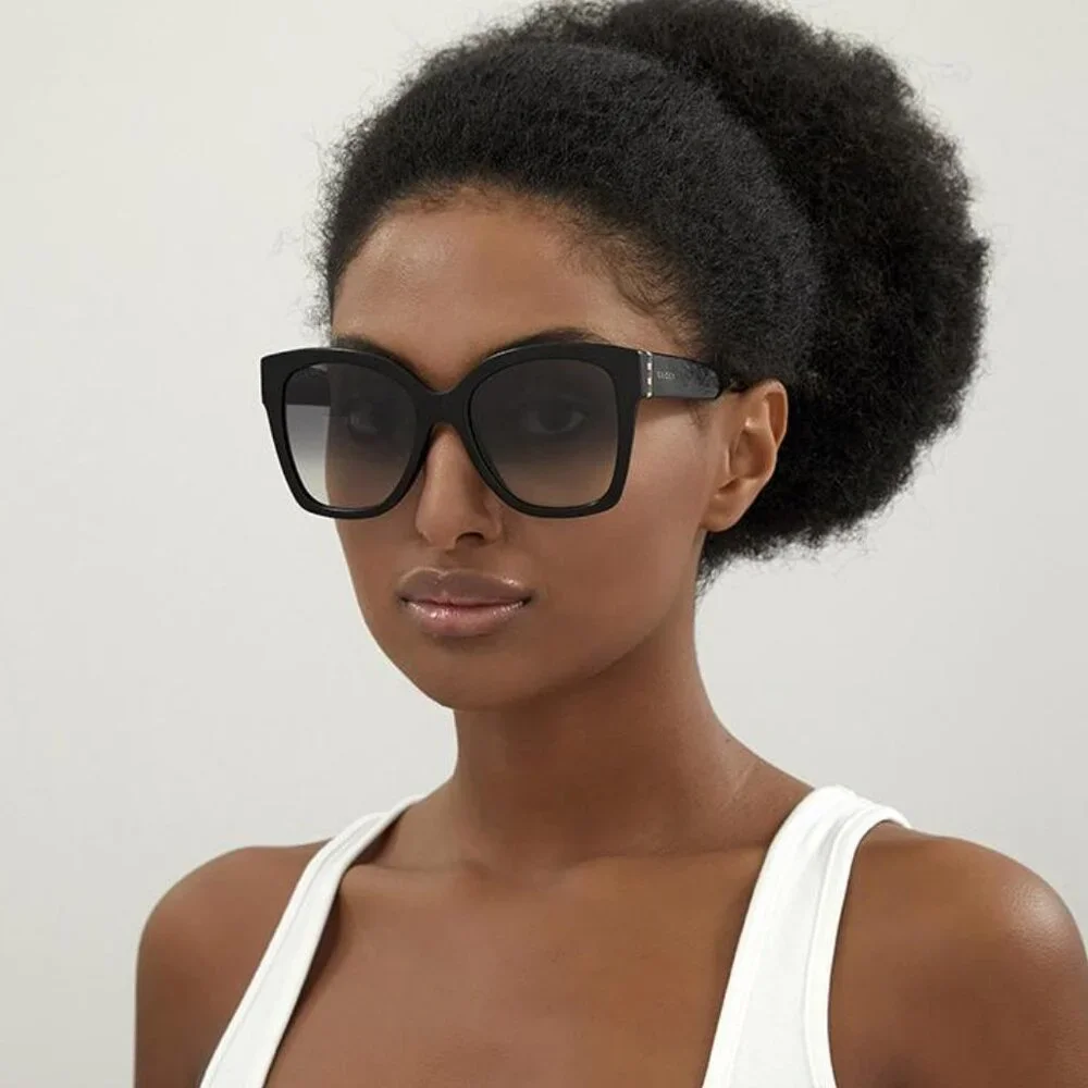 NEW GG0459S 002 GUCCI SUNGLASSES OVERSIZED HAVANA WOMEN EYEWEAR - Picture 3 of 4